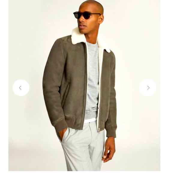 REISS ( NEW ) Firenze Shearling Bomber Jacket - Picture 2 of 10